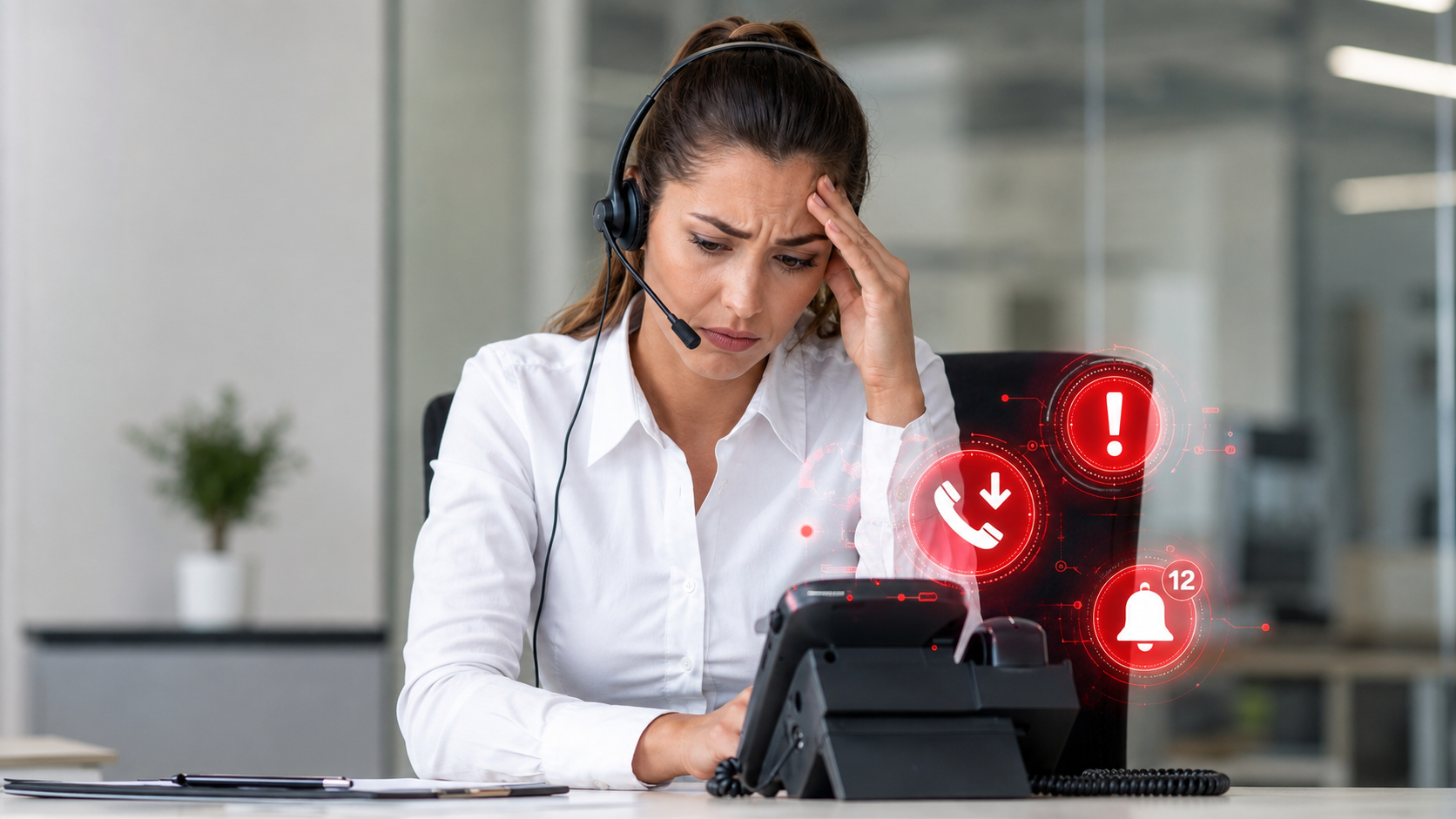 Supervisora analisando relatórios de atendimento